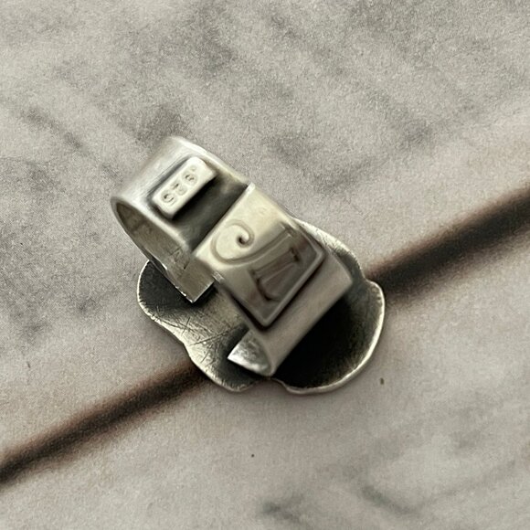 NOISY PLUME Artisan Crafted Oxidized Sterling Silver Buffalo Ring: NWT! Size 6 - Picture 4 of 7